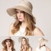 Ladies Soft Summer Wide Brim Anti UV Sun Cap Hat with Wind Rope Ponytail Hole  eb-35877426